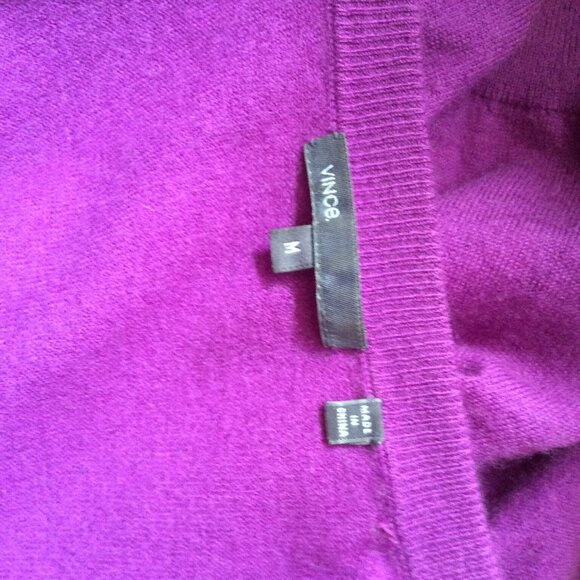 Vintage lilac purple Vince cashmere cardigan size M - Picture 4 of 4